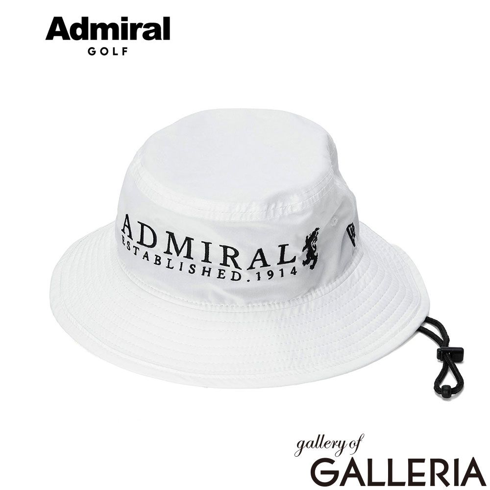 アドミラルゴルフ ハット メンズ ゴルフ Admiral GOLF 帽子 アドベンチャーハット NEW ERA ニューエラ 夏用 夏 日よけ アウトドア 遮熱 接触冷感 吸水速乾 軽量 紐付き おしゃれ ハットニューエラコラボ ADMB6A12 ホワイト