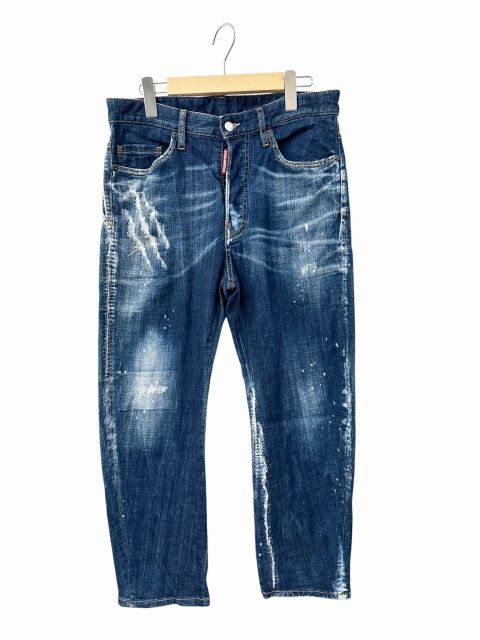 ディースクエアード DSQUARED2 テーパード デニム パンツ ジーンズ S74LB1558 S30342 42 インディゴ ブランド古着ベクトル 中古●260618
