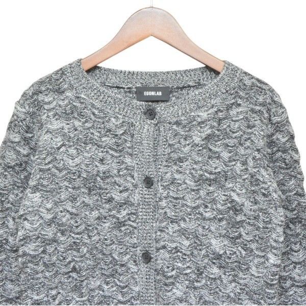 EGON LAB エゴンラボ EG CROCODILE GILET クルーネックニット