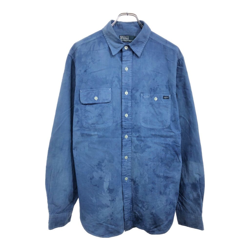 Polo by Ralph Lauren ポロ ラルフローレン 長袖シャツ ブルー(メンズ L)中古 古着 U7921