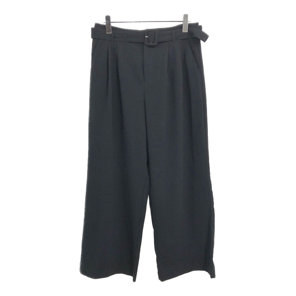 a new day ワイド スラックス パンツ ブラック(レディース 12)中古 古着 V5436
