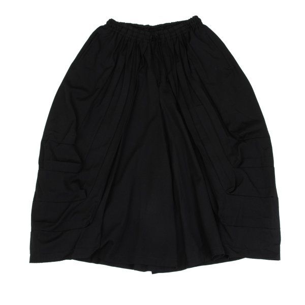 ヨウジヤマモト ファムYohji Yamamoto FEMME ウールギャバプリーツ切替袴パンツ 黒1 55,740円