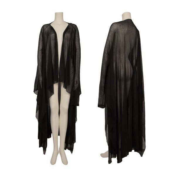 ヨウジヤマモト ファムYohji Yamamoto FEMME シアードレープロングカーディガン 黒2