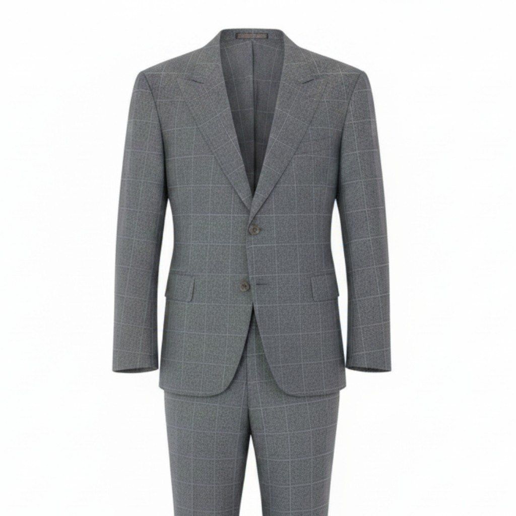 84f18 ARMANI COLLEZIONI アルマーニコレッツォーニ チェック柄 スーツ セットアップ サイズ56 グレー フォーマル ビジネスt18r