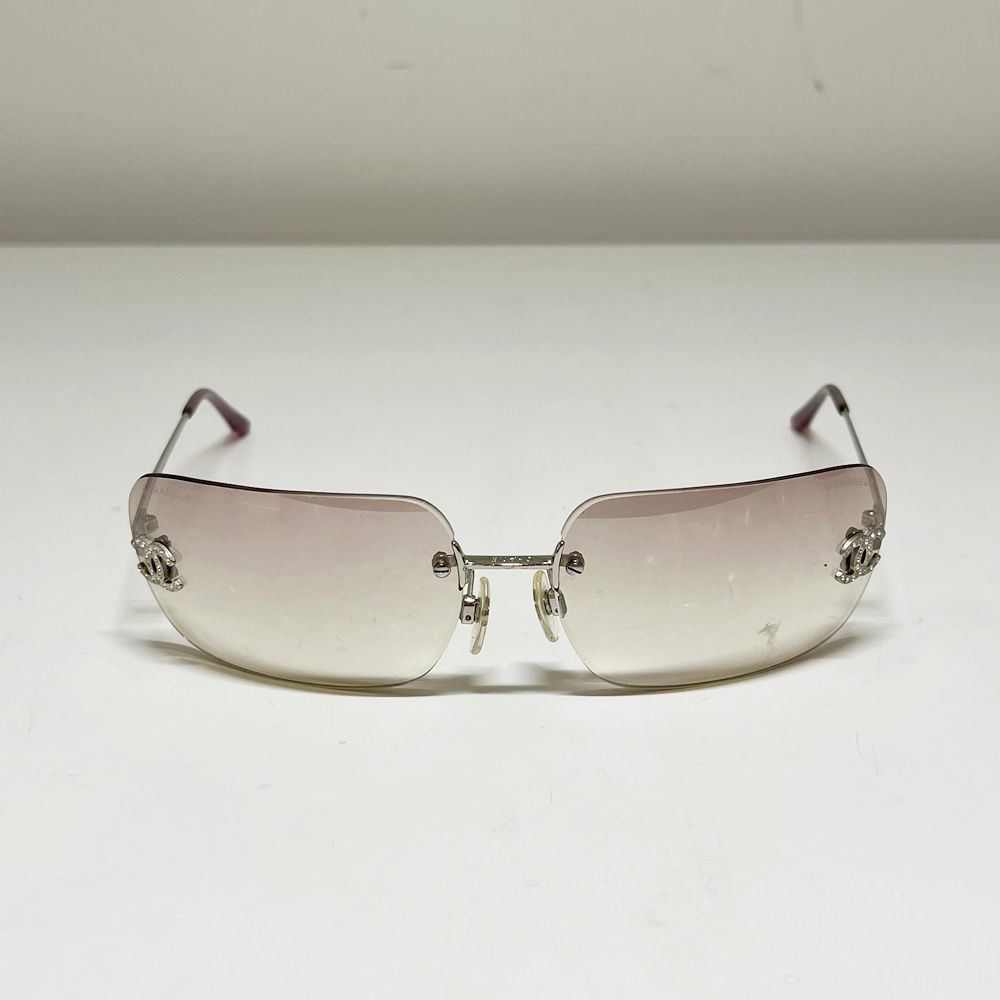 美品 シャネル サングラス 4017-Dc.125/56サイズ62□17-120 CHANEL【シャネル】4017-D 62□17 120 サングラス シルバー金具