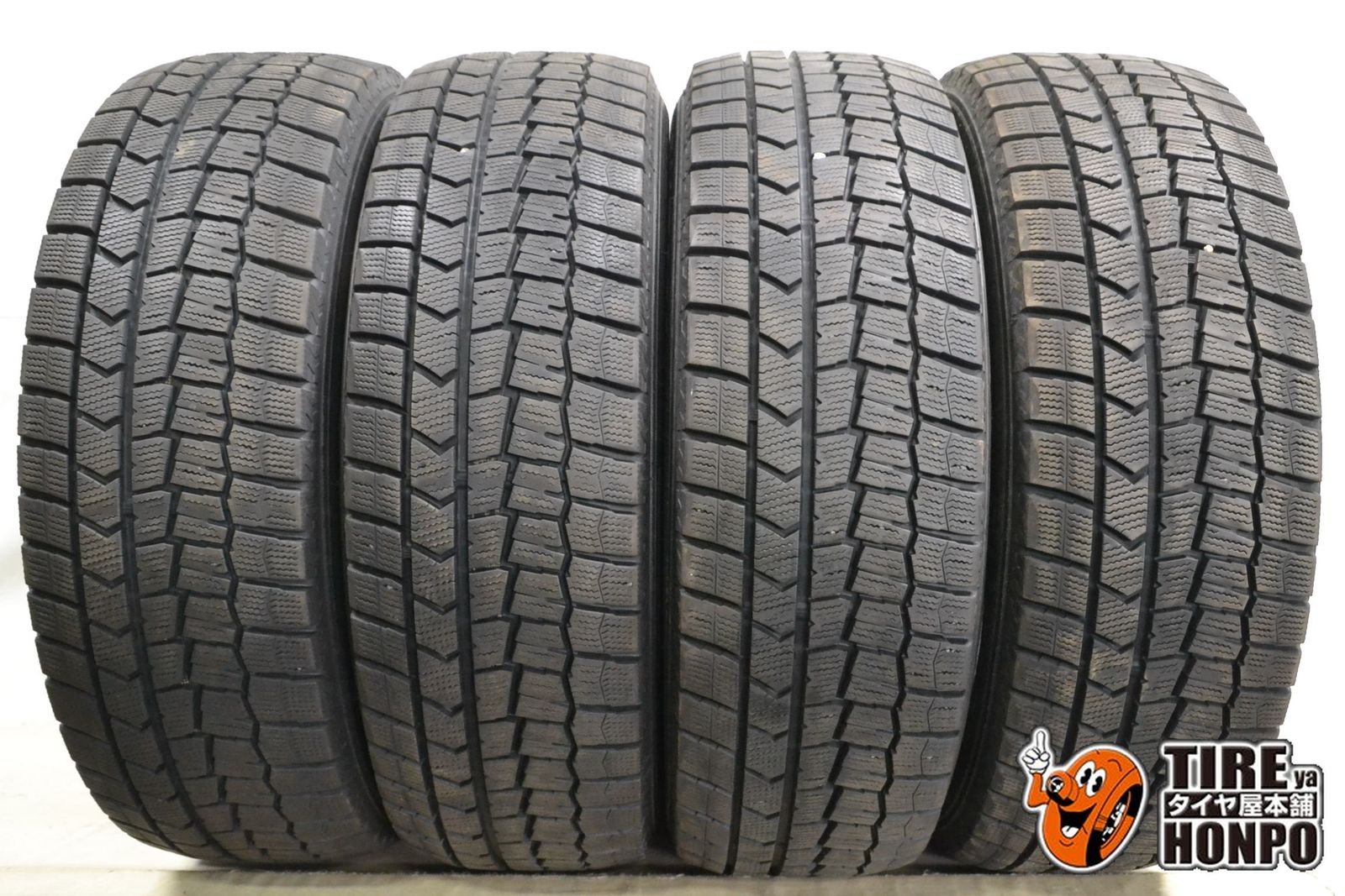 【中古 冬用】 215/60R17 96Q 4本セット ダンロップ ウィンターマックス WM02 スタッドレスタイヤ 中古タイヤ