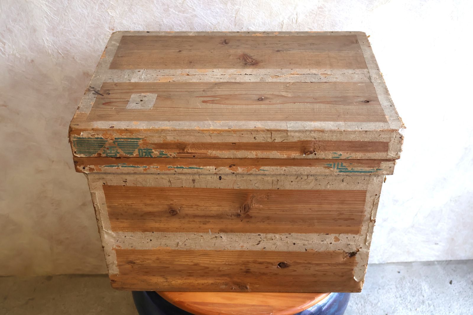 茶箱 木箱 小笠茶 ブリキ 翠印 昭和レトロ お茶 木製 Vintage Japanese