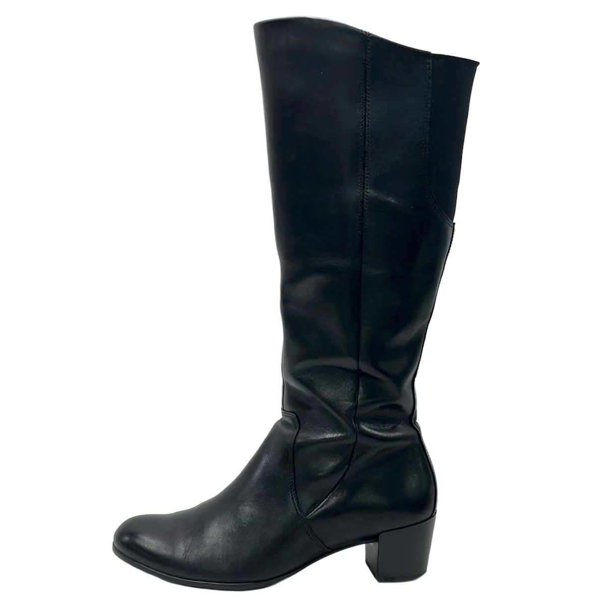 ECCO(エコー) ロングブーツ 38 レディース - 黒 レザー