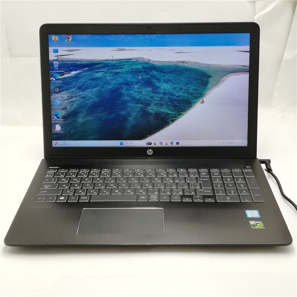 激安 NVIDIA Wi-Fi有 4K液晶 中古ノートパソコン hp 15-cb004TX Core i7 7700HQ 8GB 256GB 高速SSD 無線LAN Windows11 Office済 即使用可能