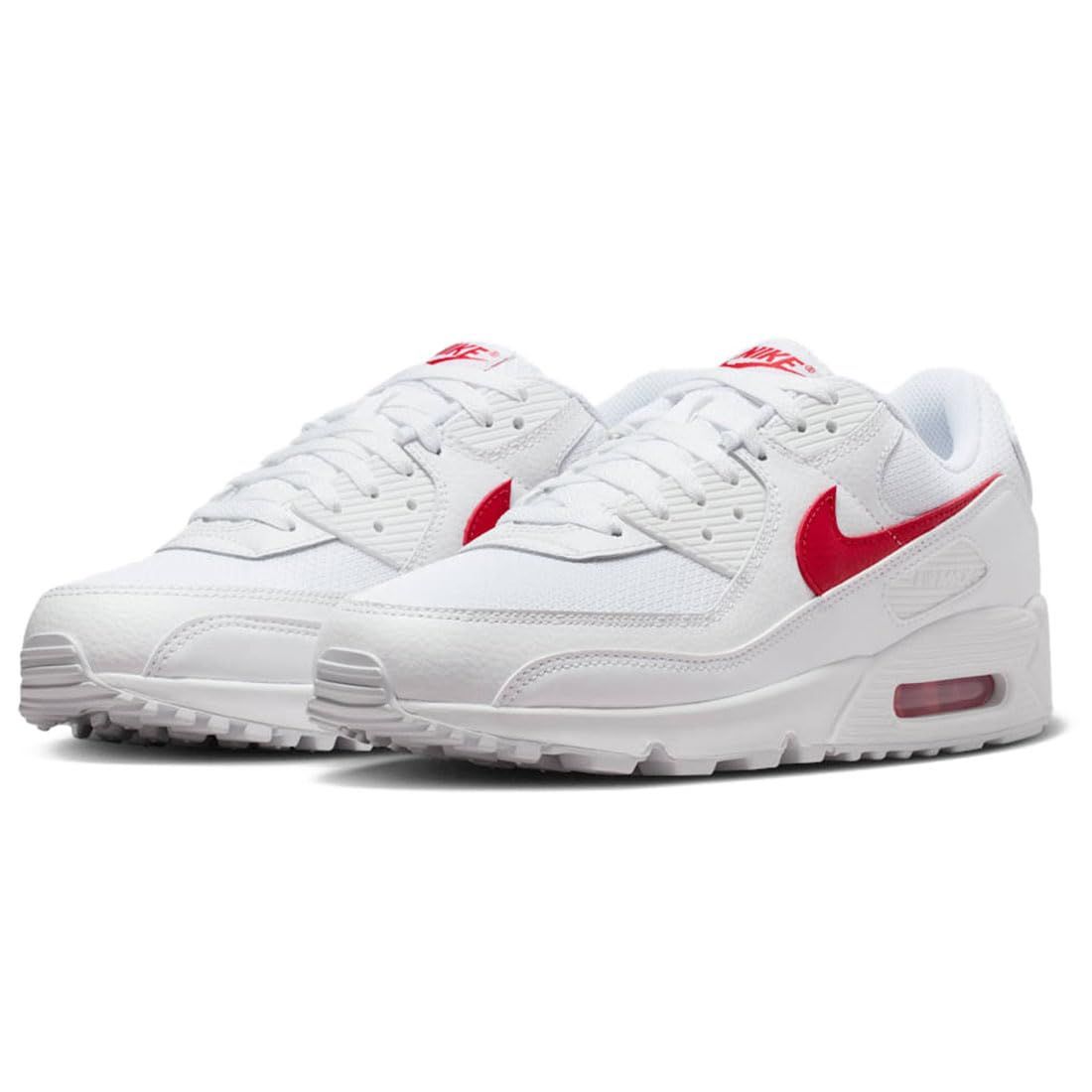 [ナイキ] エア マックス 90 AIR MAX 90 ホワイト/ユニバーシティレッド DM0029-120 25.5cm [25.5 cm]
