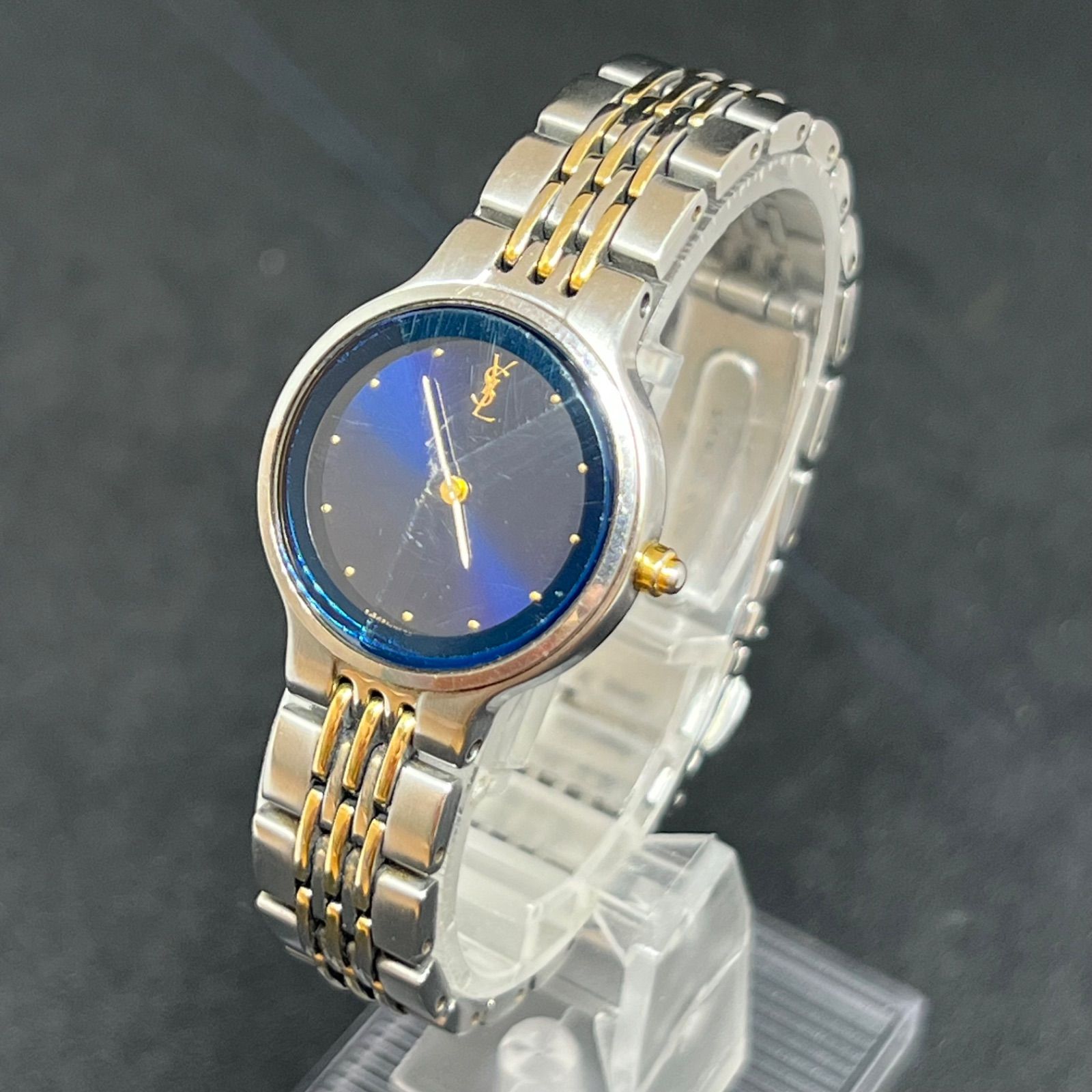T5856 【 動作未確認品 】YVES SAINT LAURENT イヴ サンローラン 5421-H10058Y 腕時計 クォーツ カットガラス