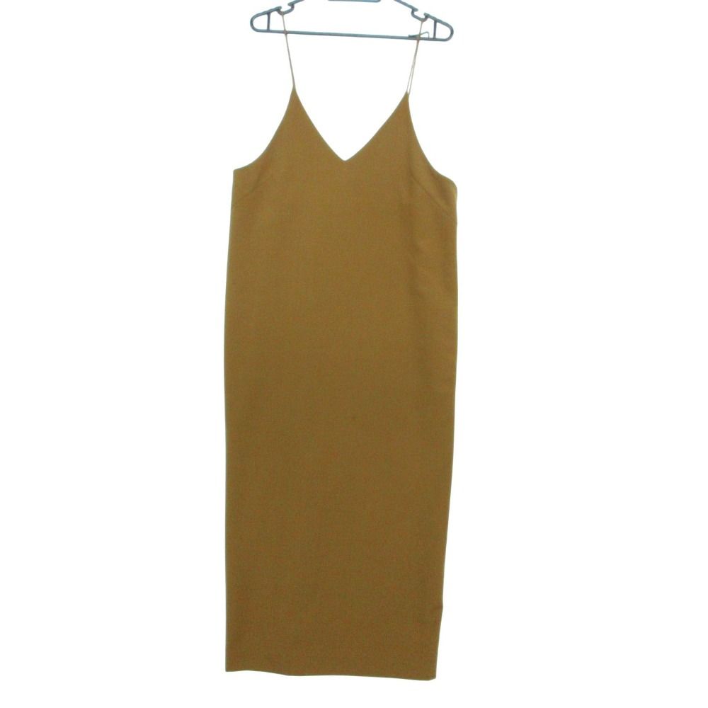 IENA イエナ ワンピース T/W メランジ キャミワンピ Vネック ロング ブラウン 36【S】 レディース 【中古】