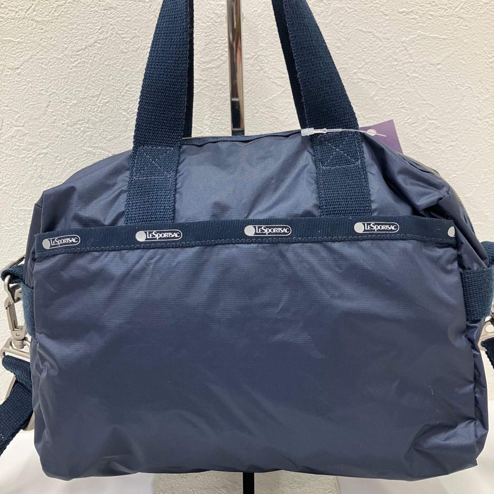 4998　LeSportsac　レスポートサック　ハンドバッグ　 2way　ショルダーバッグ　エッセンシャル　ネイビー系　 紺　ナイロン　軽量　SMALL UPTOWN SATCHEL　 スモールアップタウンサッチェル　レディース