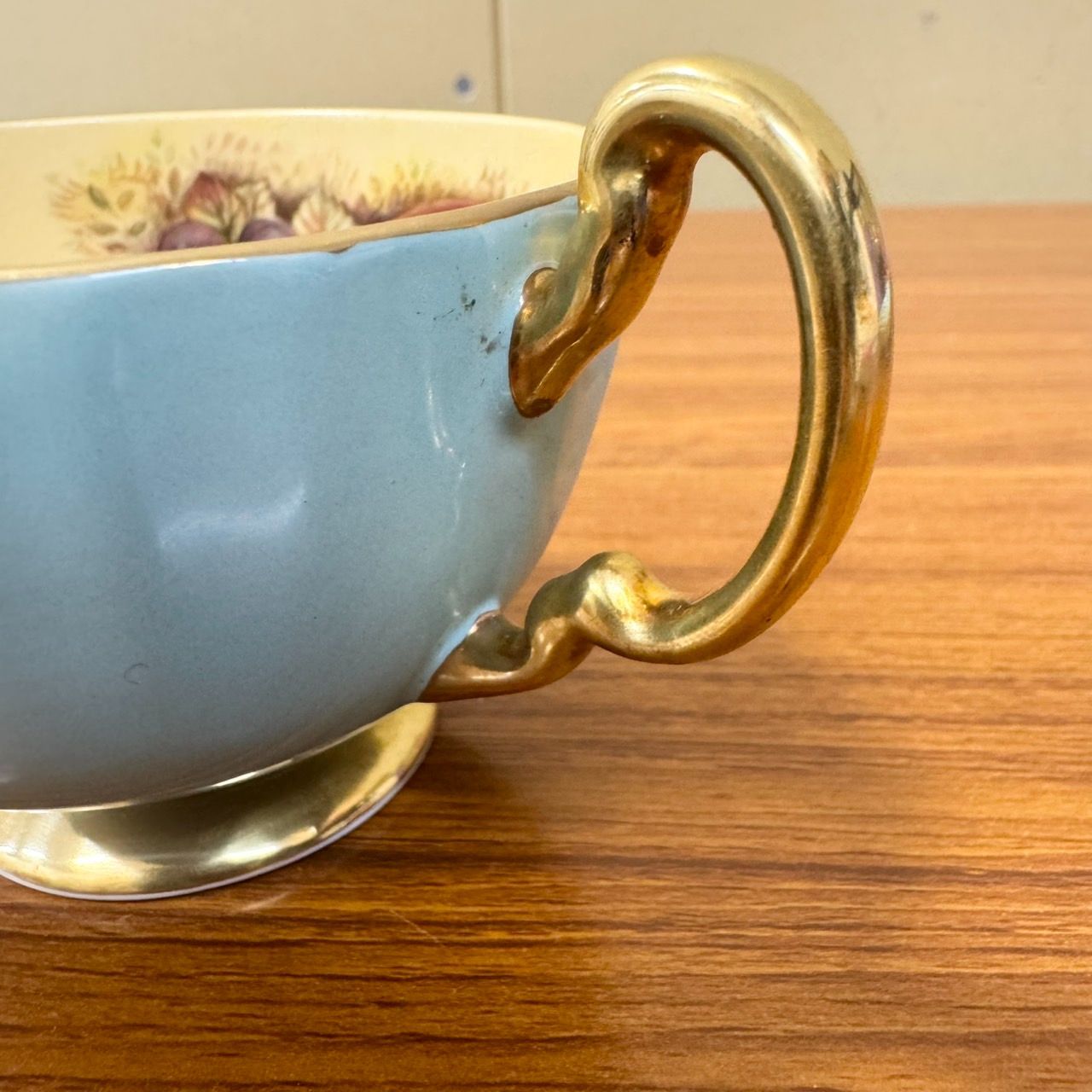 Aynsley エインズレイ オーチャードゴールド カップ＆ソーサー ブルー