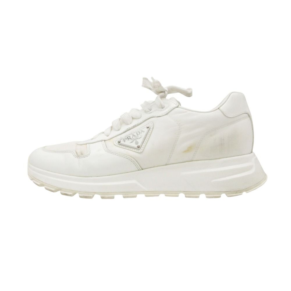PRADA プラダ スニーカー Prax 01 Re-Nylon リナイロン 三角ロゴ シューズ 靴 ホワイト 8 27cm メンズ 【中古】