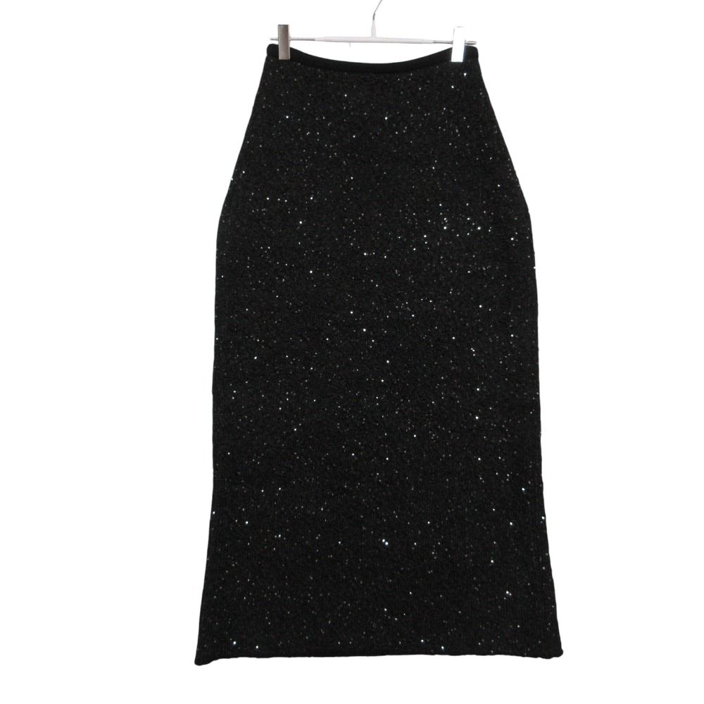 MIESROHE ミースロウ スカート スパンコール ウエストゴム ブラック ONE SIZE レディース 【中古】