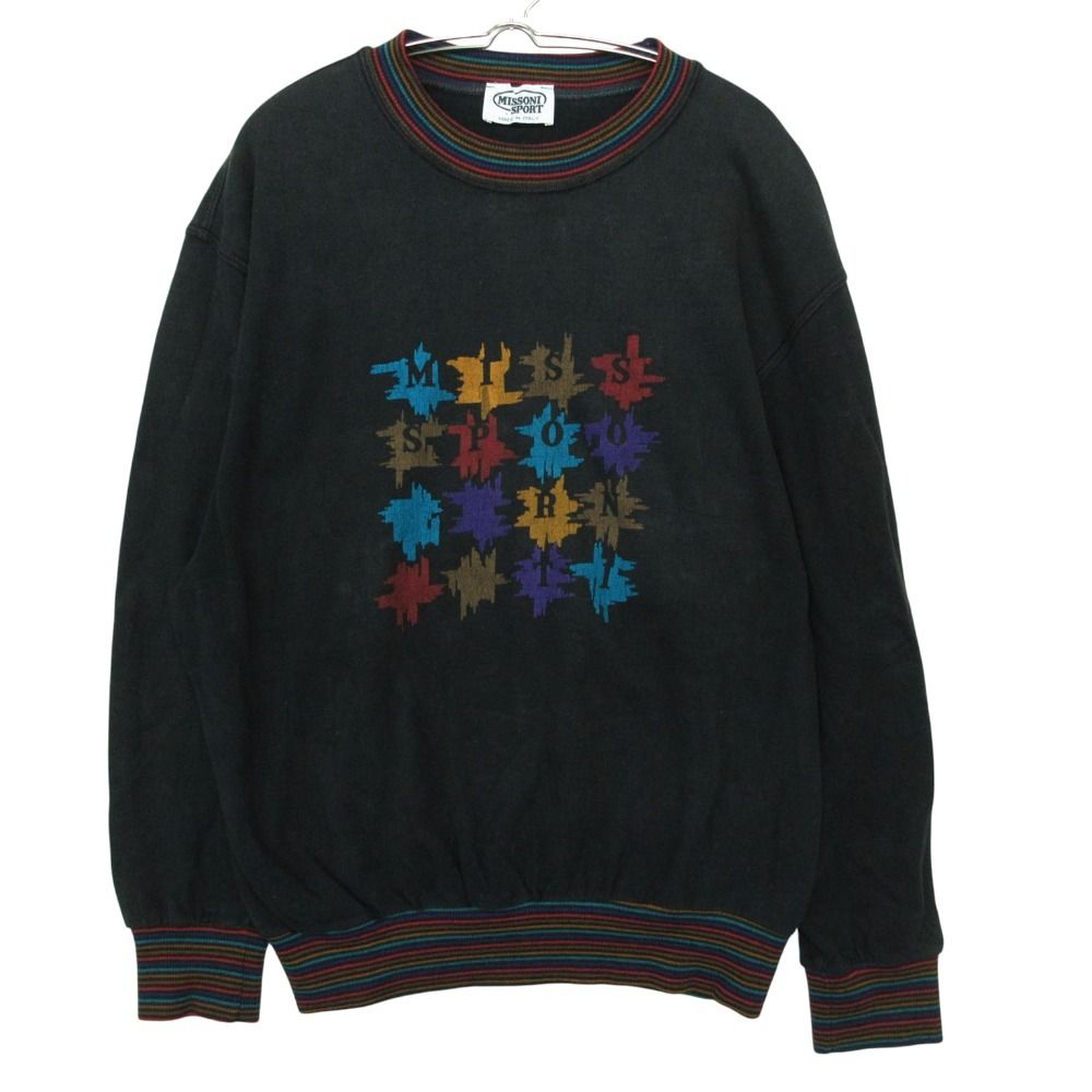 【美品】レア ミッソーニ スゥエット トレーナー 幾何学 Missoni ミッソーニ スウェット トレーナー イタリア製 コットン100