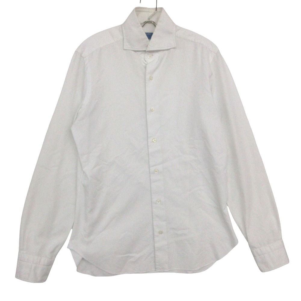 BARBA バルバ 長袖シャツ DANDYLIFE ダンディライフ ホリゾンタルカラー ドレスシャツ ホワイト 39-15 1/2【M】 メンズ 【中古】