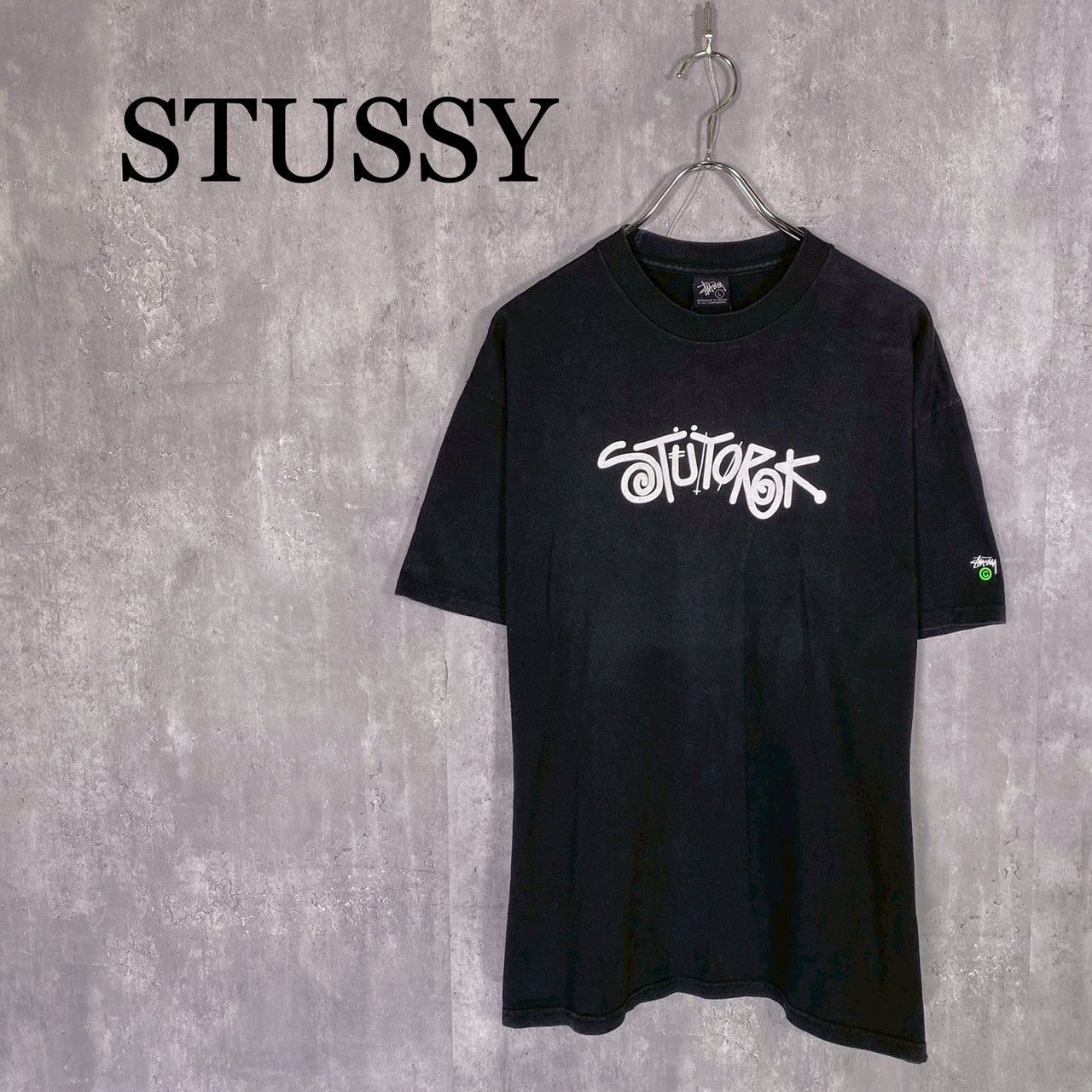 『STUSSY』ステューシー (L) ホワイトグラフィックTシャツ メンズ