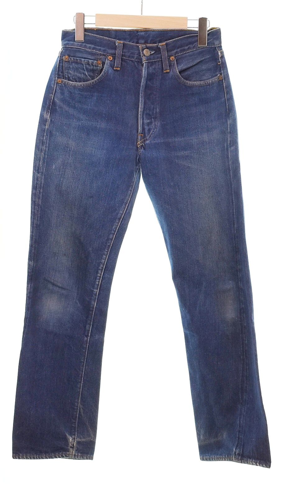 リーバイス Levi's 70s Vintage 501 Big E 後期 ボタン裏 6 不均等 V 足長 R 赤耳 セルビッチ デニム センターセット 色落ち シングルステッチデニム 103MB-1024