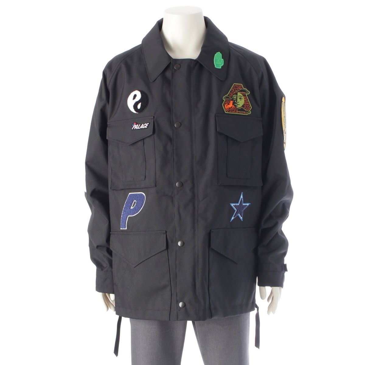 ジュンヤワタナベコムデギャルソンマン PALACE パレス 24SS AD2023 ワッペン ジャケット アウター WM-J013 ブラック M【中古】