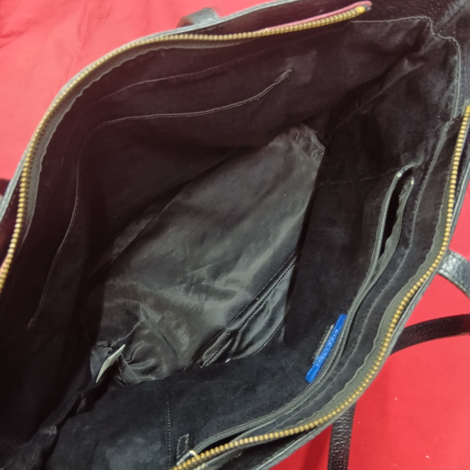 BLUE LABEL CRESTBRIDGE トートバッグ チェック PVC 赤 ブルーレーベル 