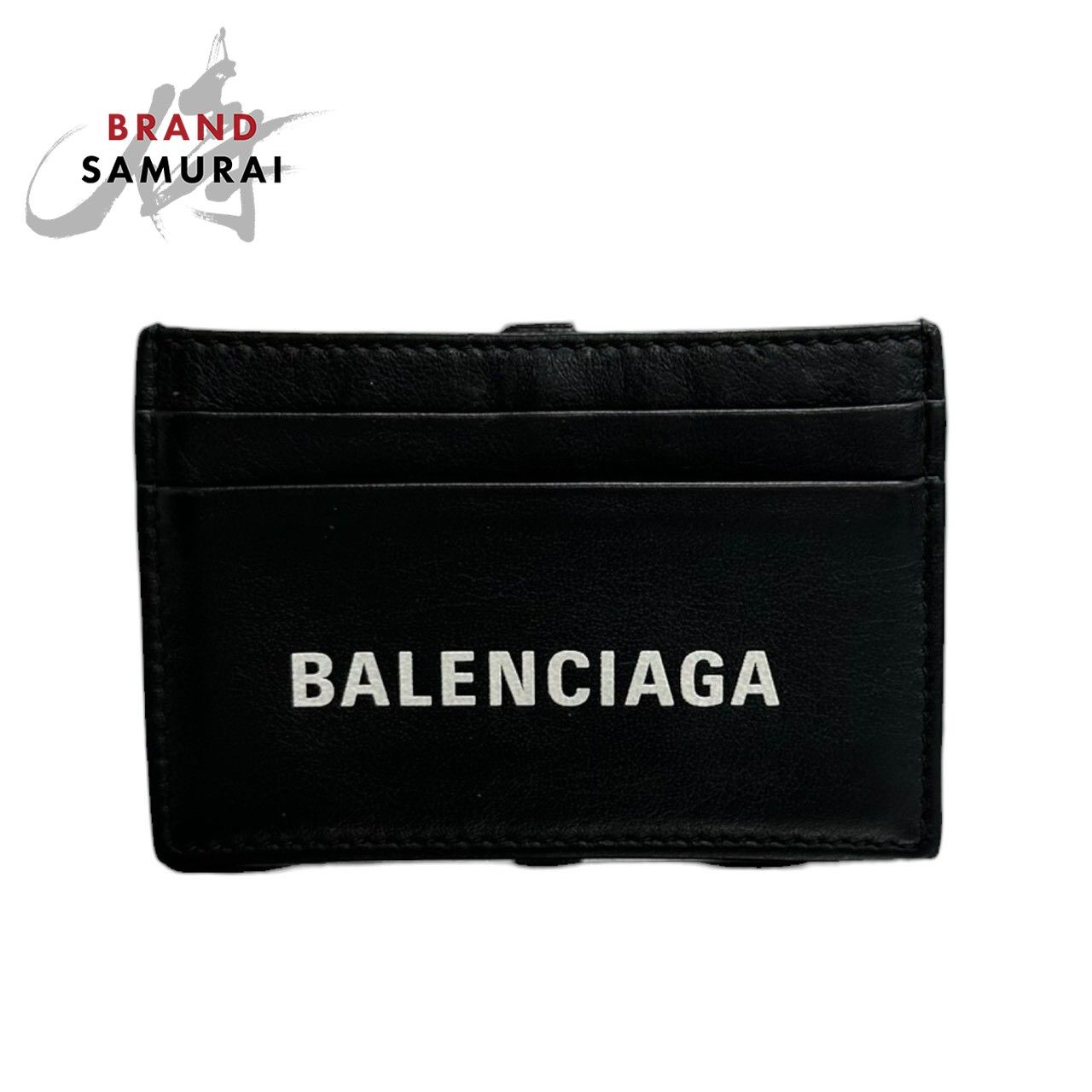 BALENCIAGA ブラックレザーケース BALENCIAGA バレンシアガ ブラック レザー カードケース パスケース