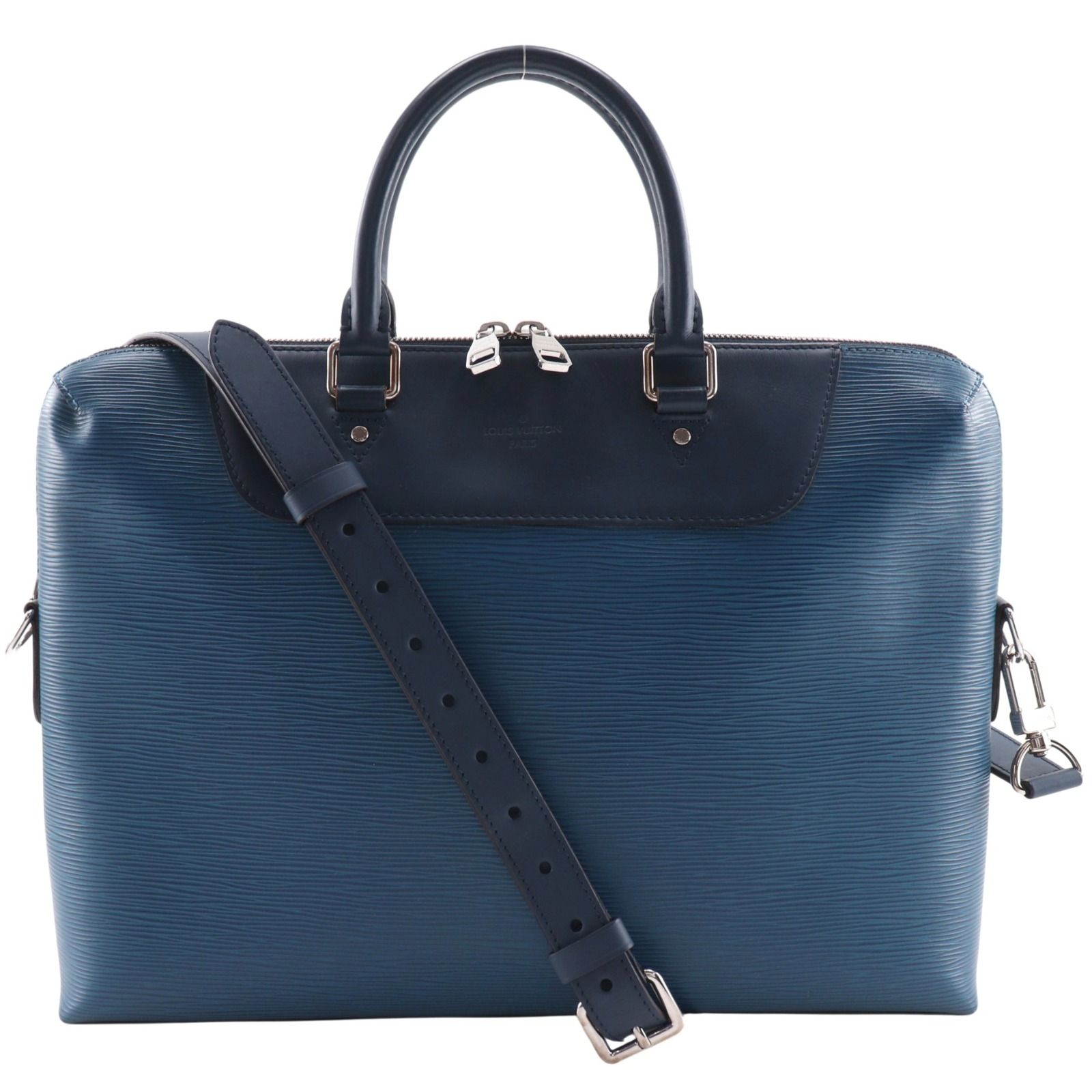 【LOUIS VUITTON】ルイ・ヴィトン ポルトドキュマンジュール 2WAYショルダー M51700 エピレザー ブルーアズール 青 CA3197 メンズ ビジネスバッグ