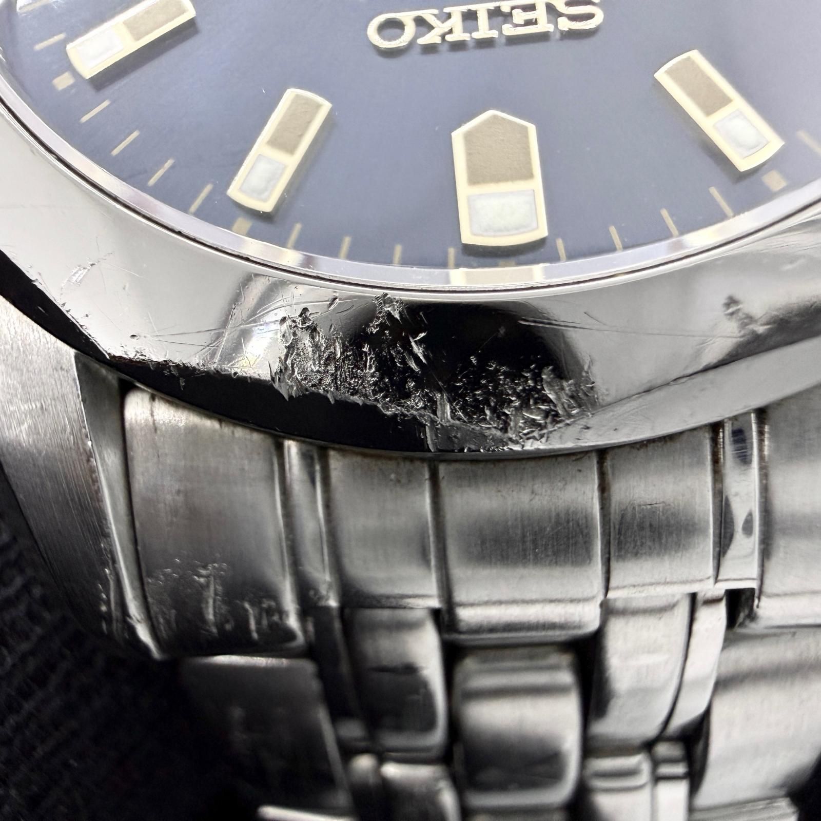 SEIKO セイコー グランドセイコー 8J56-8000 ネイビー QZ メンズ 電池 