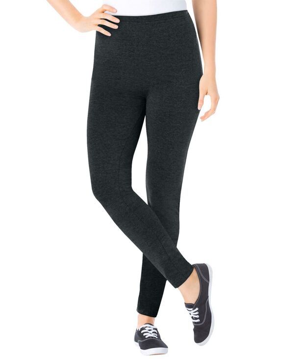 ウーマン ウィズイン レディース ボトムス カジュアルパンツ コットン レギンス ニット Woman Within Womens Within StretchCotton Knit PullOn Le