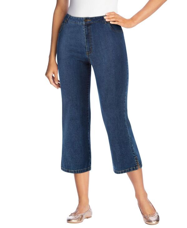 ウーマン ウィズイン レディース ボトムス デニムパンツ デニム キャップ ジーンズ Woman Within Womens Within Stretch Denim FivePocket Capri