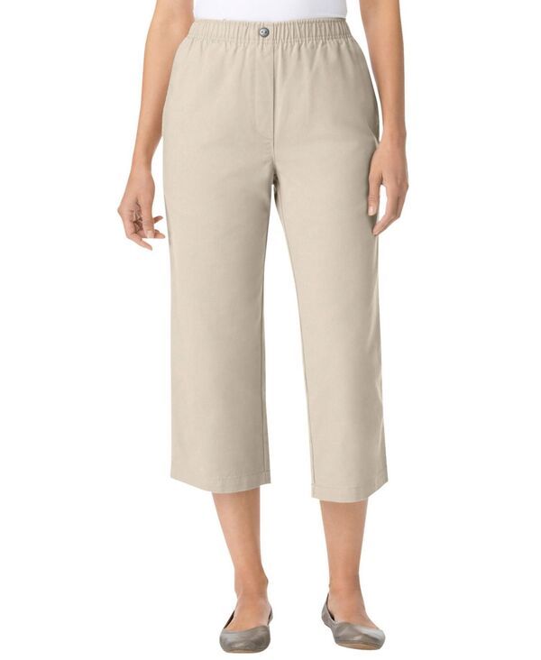 ウーマン ウィズイン レディース ボトムス カジュアルパンツ デニム キャップ Woman Within Womens Within 7Day Denim Capri Natural khaki カー