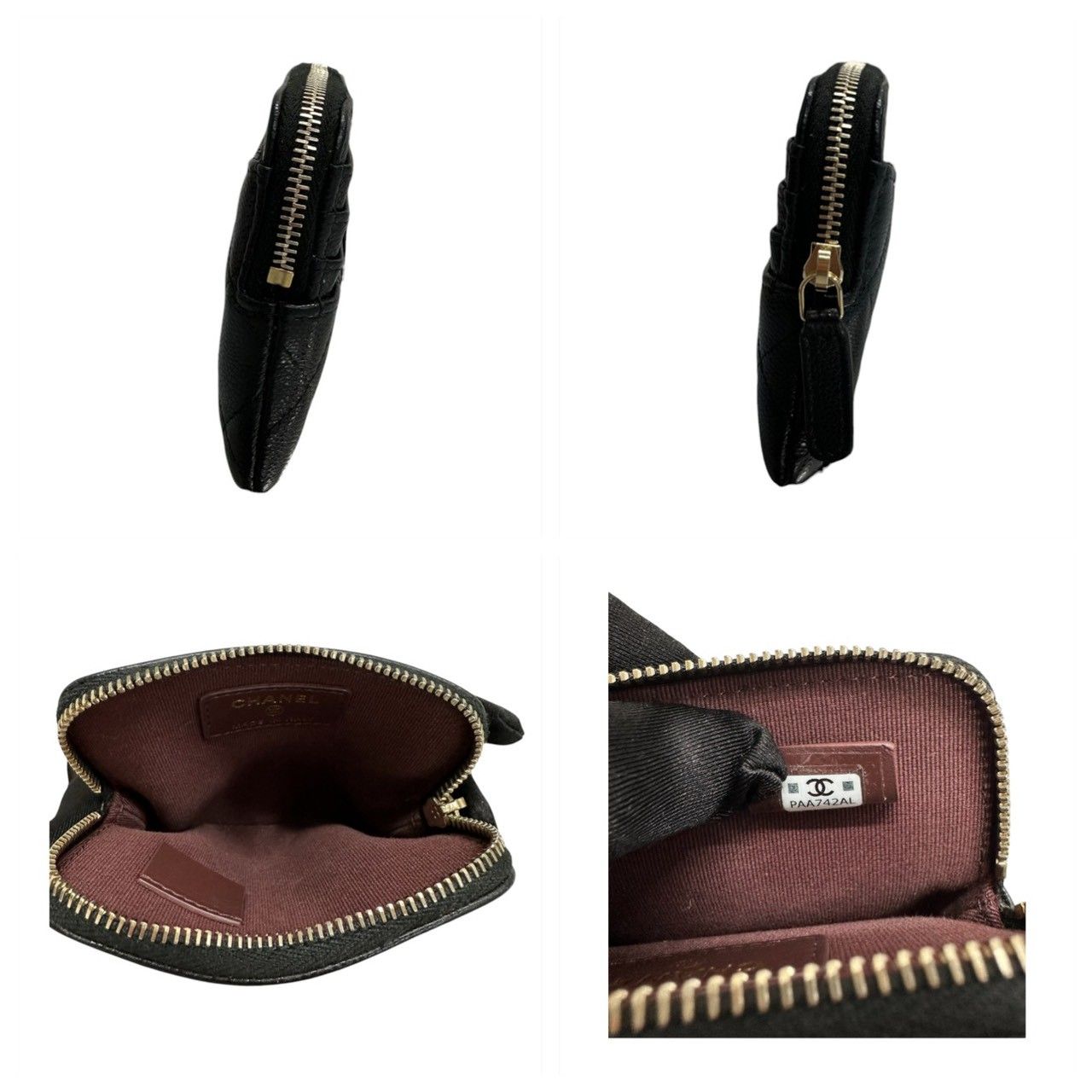 超美品 CHANEL シャネル マトラッセ ブラック ゴールド金具 キャビア 