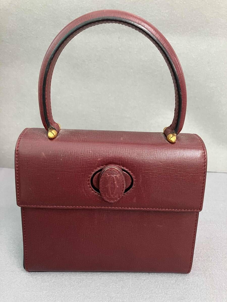 Cartier カルティエ C35 マストライン ターンロック バッグ ミニハンドバッグ 鞄 ワンハンドル