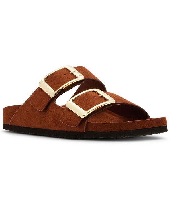 マッデンガール レディース シューズ サンダル Madden Girl Bodie Buckle Footbed Slide Sandals Chestnut