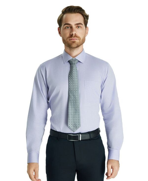 クラブルーム メンズ トップス シャツ Club Roomens Pinpoint Solidresshirt Lavender ラベンダー