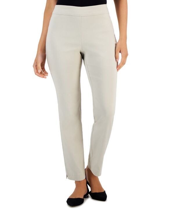 ジェイエムコレクション レディース ボトムス カジュアルパンツ パンツ JM Collection Womens Cambridge Woven PullOn Pants Stone Wall ストー