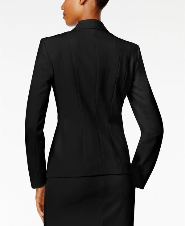 カスパール レディース アウター ジャケット・ブルゾン クレープ ブレザー Kasper Crepe OneButton Blazer Black ブラック