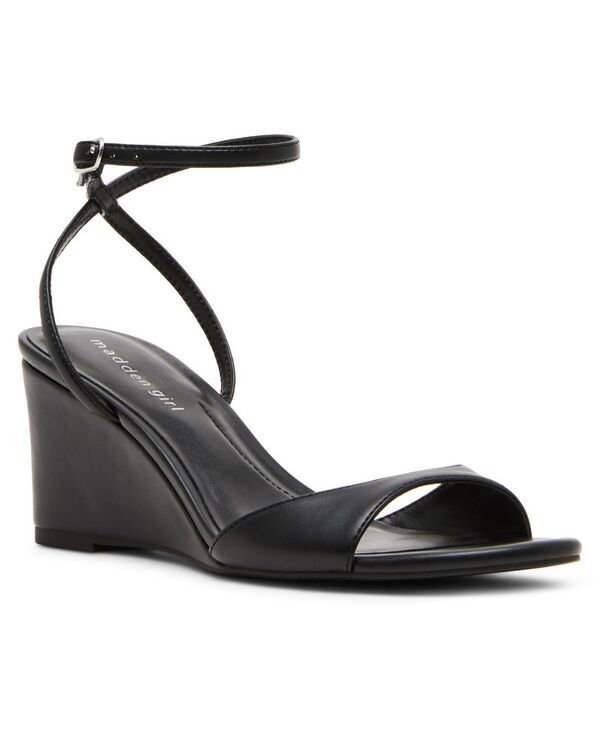 マッデンガール レディース シューズ サンダル Madden Girl Womens Lainey TwoPiece Wedge Sandals Black ブラック