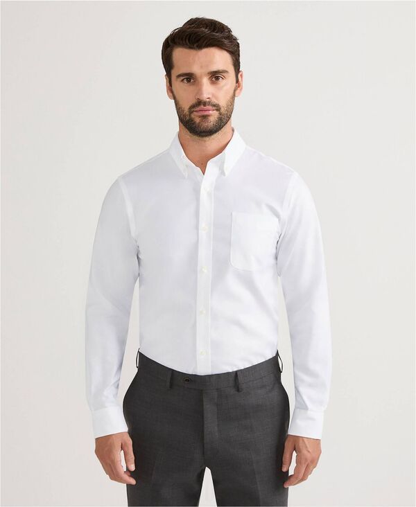 ランズエンド メンズ トップス シャツ オックスフォード コットン Lands End Mens Tailored Fit No Iron Solid Supima Cotton Oxfordress