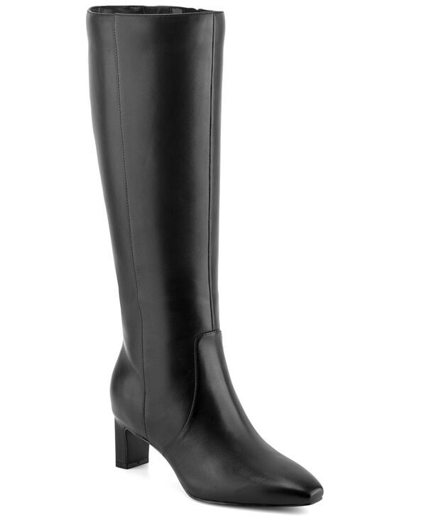 ロックポート レディース シューズ ブーツ・レインブーツ レザー Rockport Womens Mabel WideCalf Leather Dress Boots Black Leather ブラ