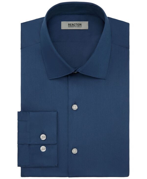 ケネスコール メンズ トップス シャツ スリムフィット Kenneth Cole Reaction Mens Slim Fit Stretch Dress Shirt Navy ネイビー