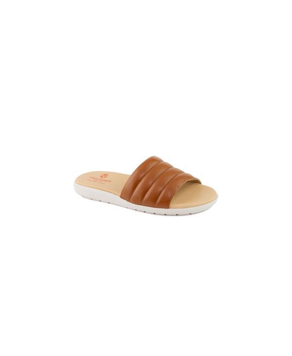 マークジョセフニューヨーク レディース シューズ サンダル Marc Joseph New York Womens Slip On Slide Sandals Cognac napa soft