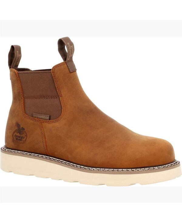 ジョージブーツ メンズ シューズ ブーツ・レインブーツ チェルシー GEORGIA BOOT Mens Core 37 Wedge Waterproof Chelsea Work Boot Barra