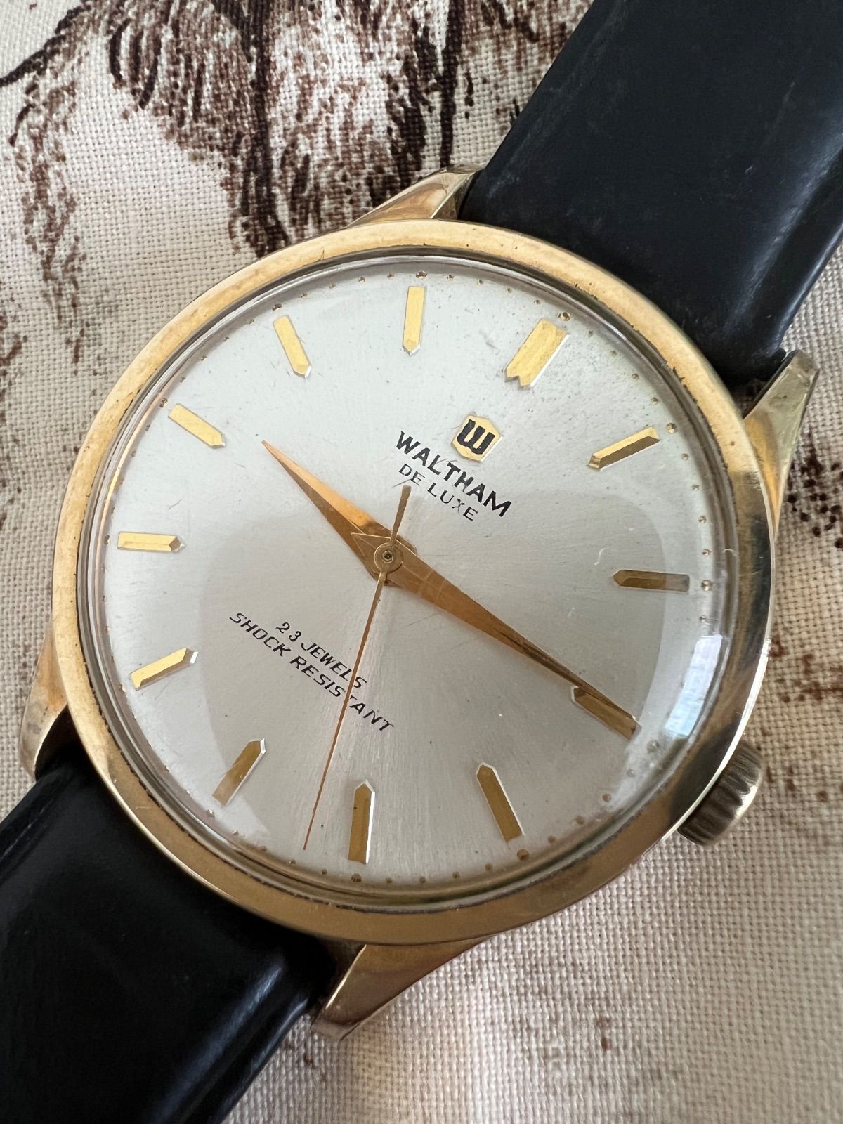 ウォルサム Waltham☆デラックス 手巻き時計☆メンズ☆稼働品