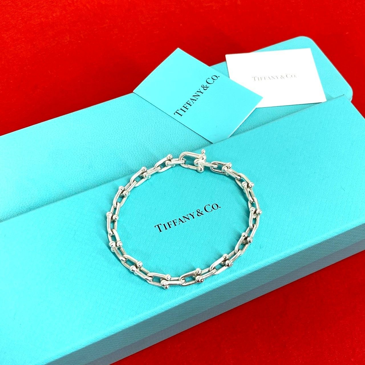 極 美品 TIFFANY&Co. ティファニー ハードウェア スモールリンク