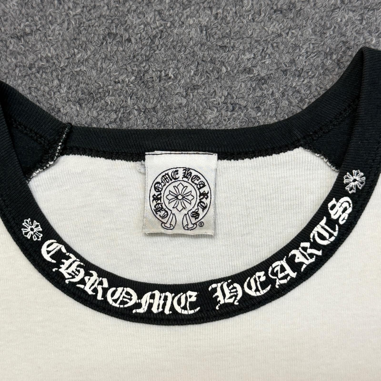 CHROME HEARTS ネックプリント星条旗ラグランカットソー 長袖Tシャツ
