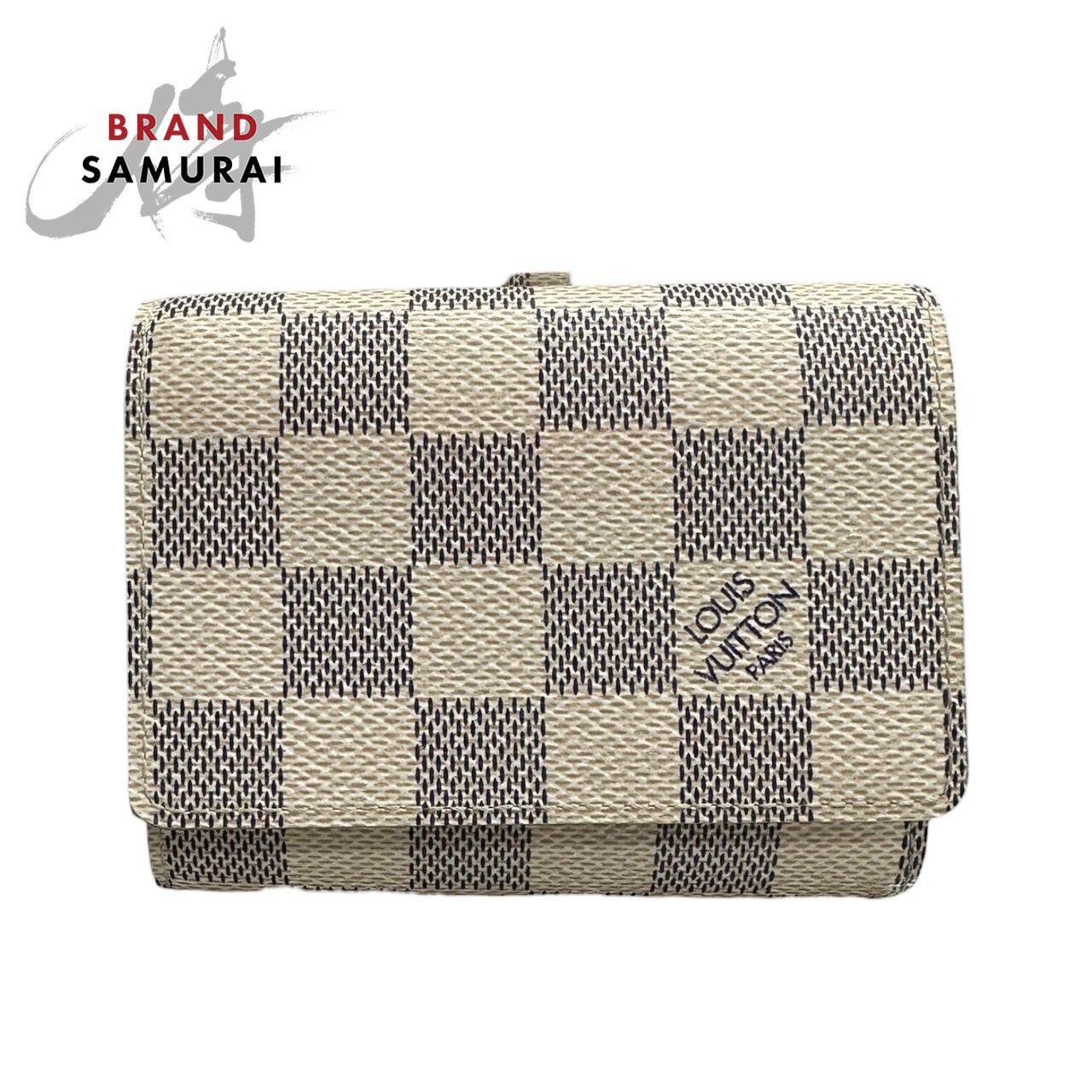 美品 LOUIS VUITTON ルイヴィトン ダミエアズール アンヴェロップ カルト ドゥ ヴィジット ホワイト PVC N61746 カードケース 【中古】