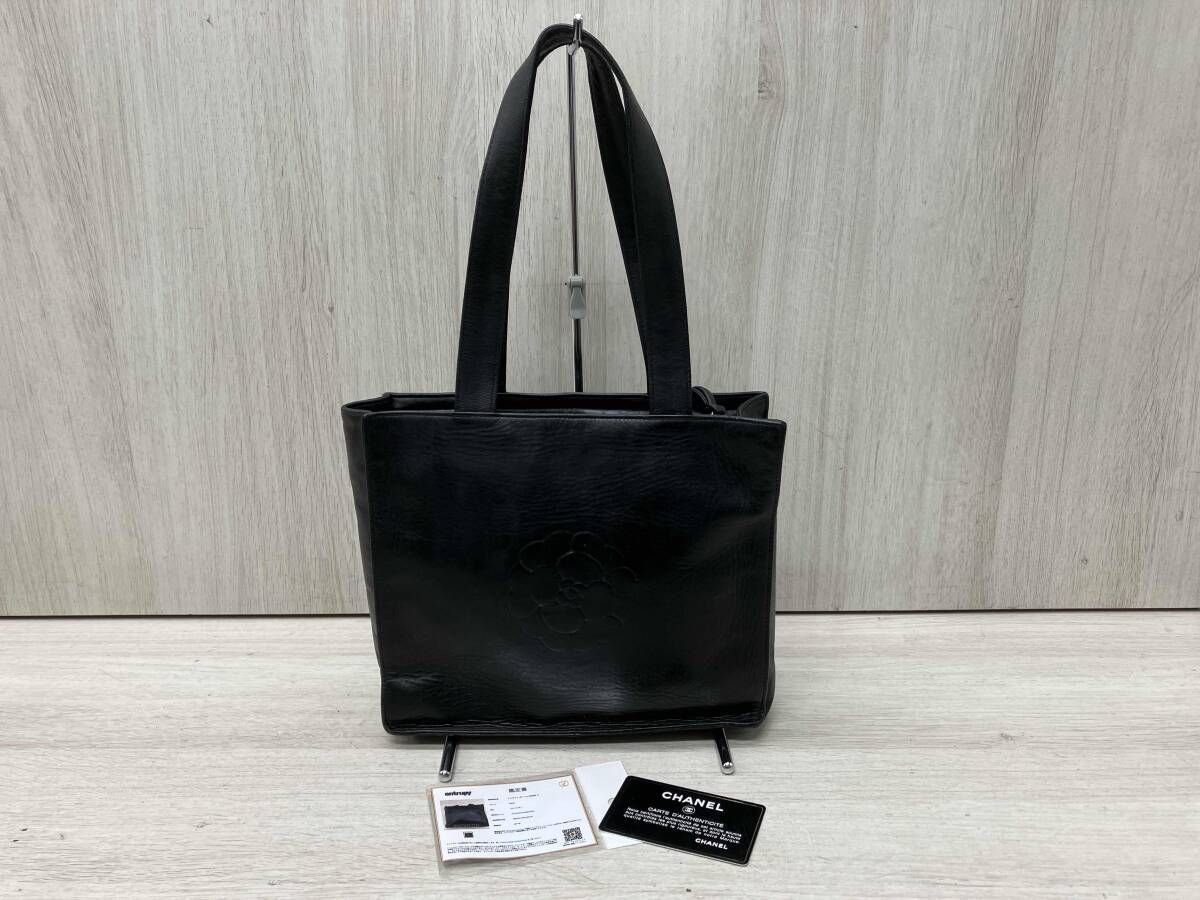 【鑑定書付き】【ギャランティカード付き】CHANEL カメリア 53※※※※※ ハンドバッグ ブラック