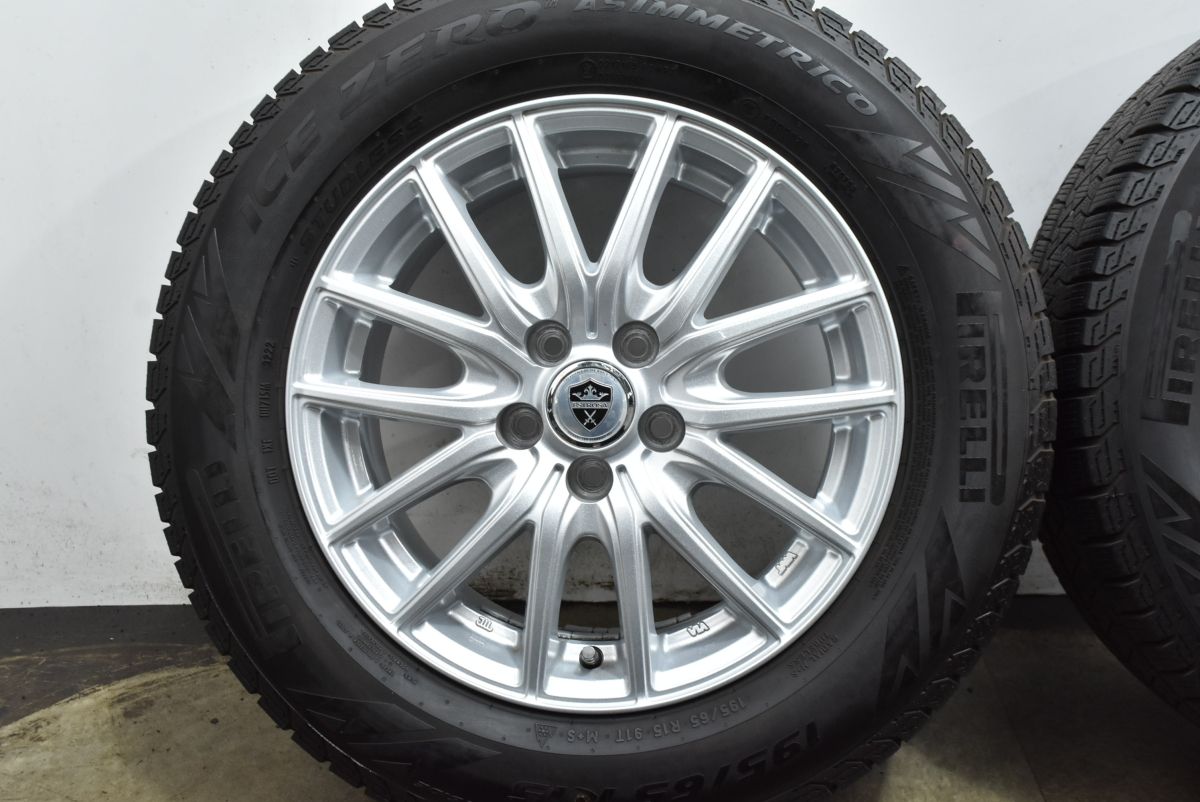 バリ溝】ESTROSA 15in 6J +43 PCD100 ピレリ アイスゼロアシンメトリコ 